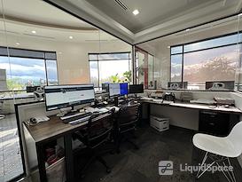 Desk Space with Skyline View