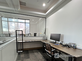 Desk Space with Skyline View