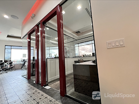 Desk Space with Skyline View