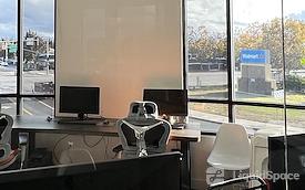 Desk Space with Skyline View