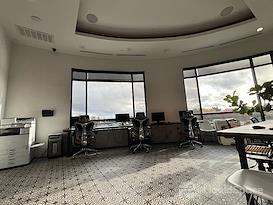 Desk Space with Skyline View