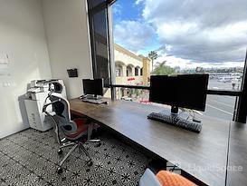 Desk Space with Skyline View