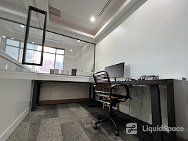 Desk Space with Skyline View