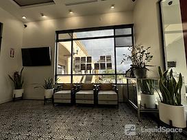 Desk Space with Skyline View