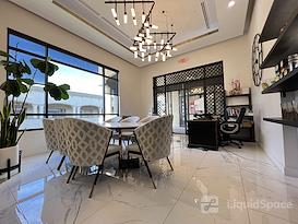 Desk Space with Skyline View