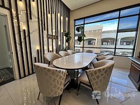 Desk Space with Skyline View