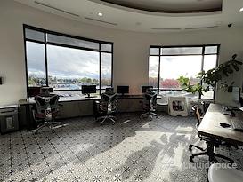 Desk Space with Skyline View