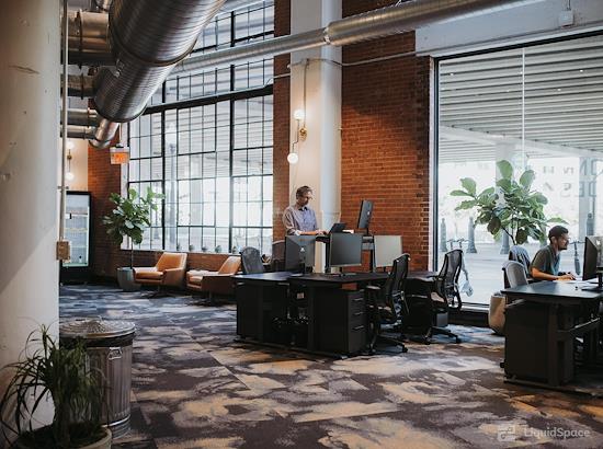 Working at Common Desk - West End at Dallas
