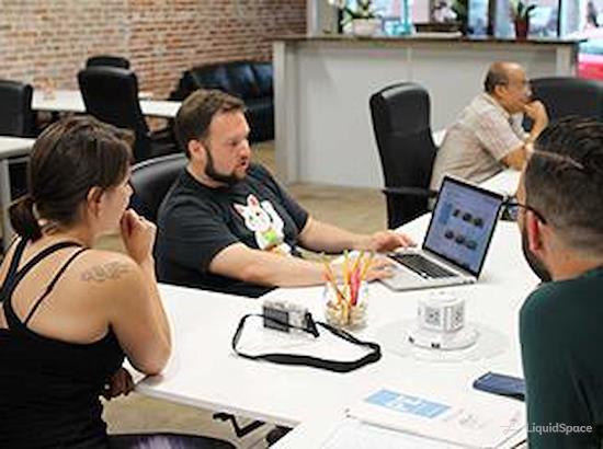 Working at Pro Desk Space at Fullerton