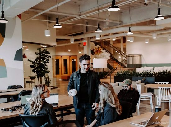 Working at Common Desk - Richardson at Richardson