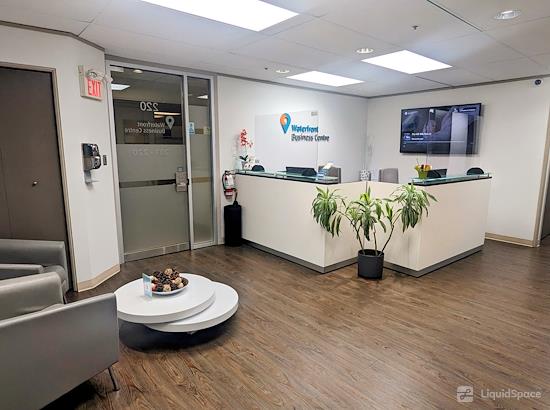 Working at Waterfront Business Centre at North Vancouver