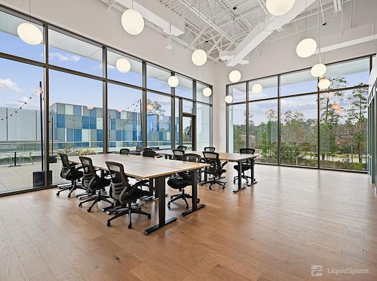 Working at Common Desk - City Place at Spring