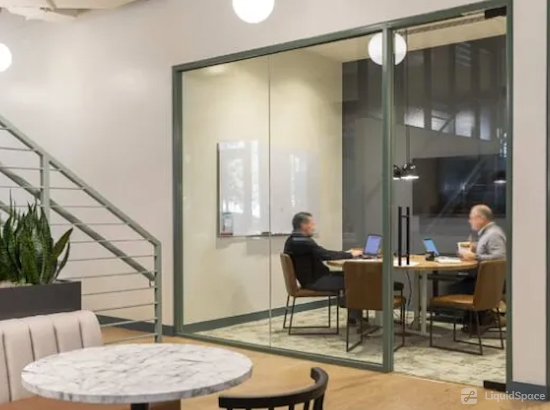Working at Common Desk - Travis Park at San Antonio