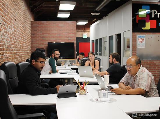 Working at Pro Desk Space at Fullerton