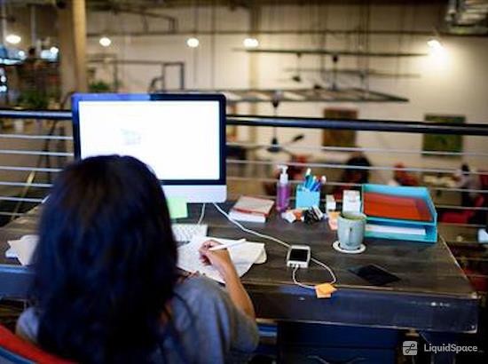 Working at Common Desk - West End at Dallas