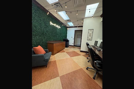 Remote Workspace and Reading Lounge - Open desk space with monitors