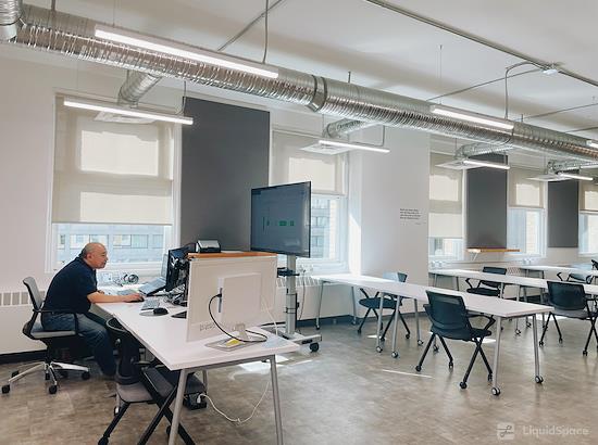 Working at Launch Coworking Space - Exchange at Winnipeg