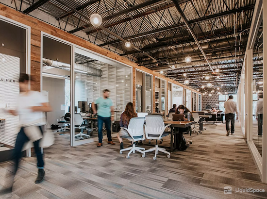 Working at Common Desk - Anderson Lane at Austin