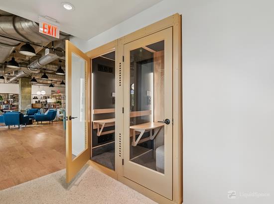 Working at Common Desk - Travis Park at San Antonio