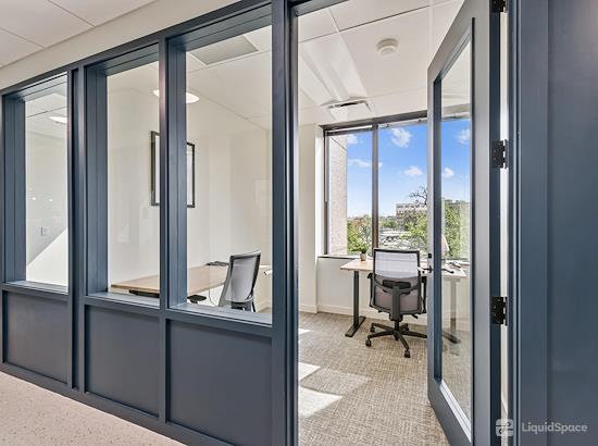 Working at Common Desk - Travis Park at San Antonio