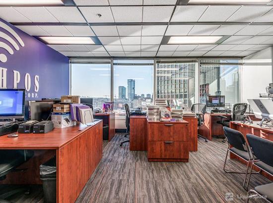 Working at Canada Place Business Centre at Vancouver