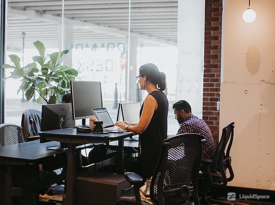 Working at Common Desk - West End at Dallas