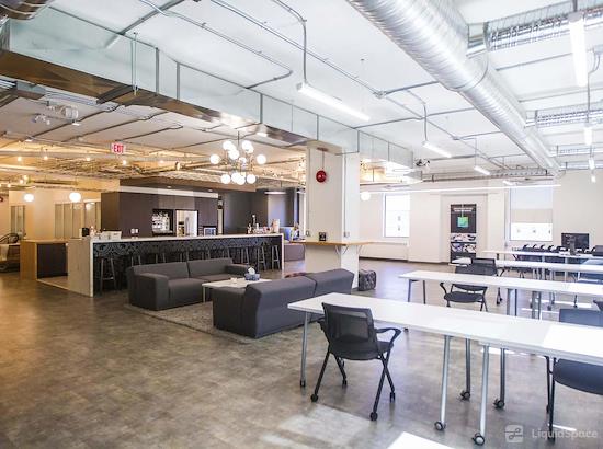 Working at Launch Coworking Space - Exchange at Winnipeg