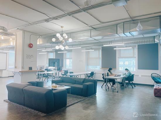 Working at Launch Coworking Space - Exchange at Winnipeg