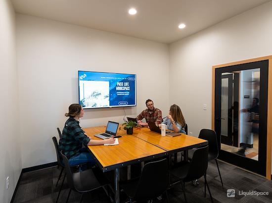 Working at Pass Life Workspace at Snoqualmie Pass