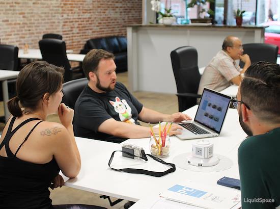 Working at Pro Desk Space at Fullerton