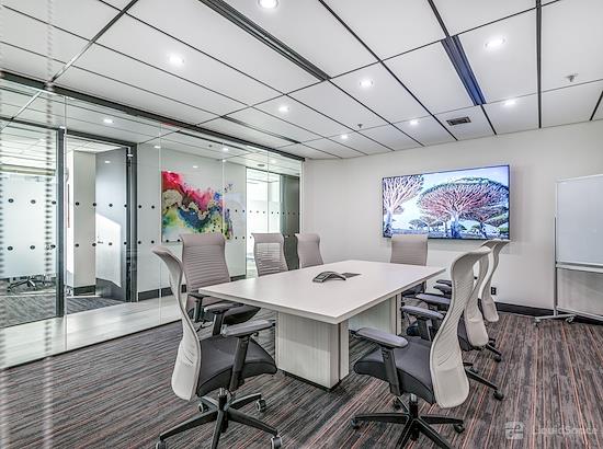 Working at Canada Place Business Centre at Vancouver