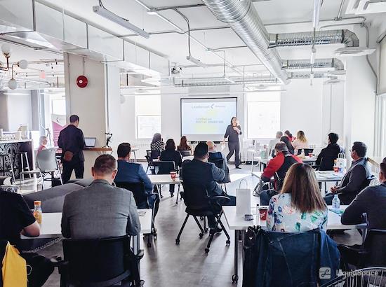 Working at Launch Coworking Space - Exchange at Winnipeg