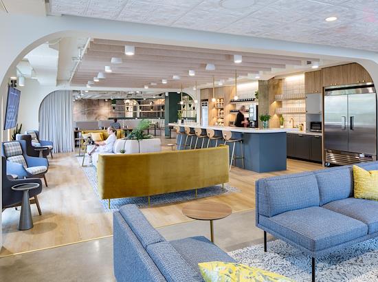 Working at ALX Community Atrium at Alexandria