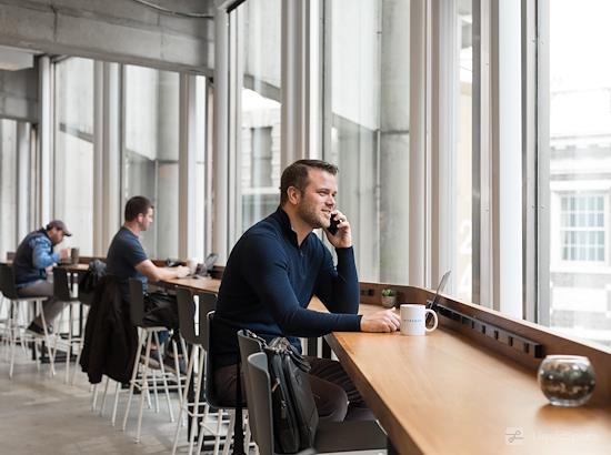 Working at Workbar Downtown at Boston
