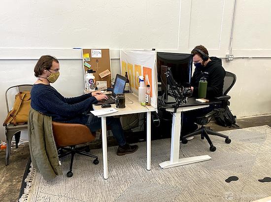 Working at Medford Cowork Collective at Medford